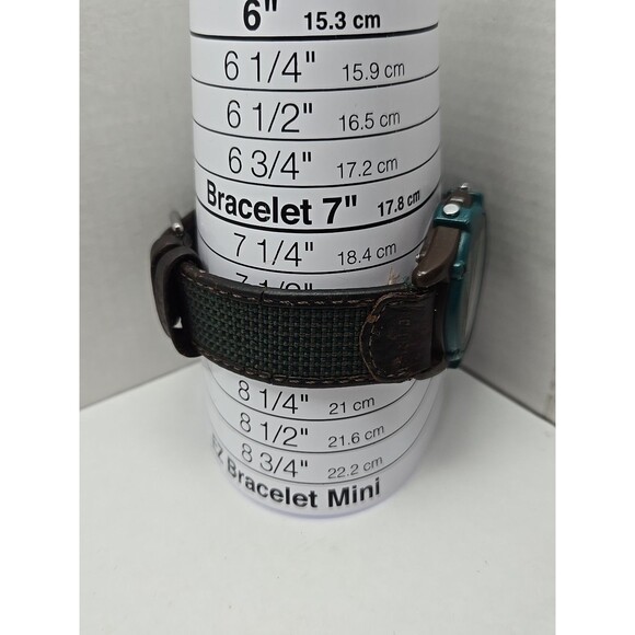 Timex Atlantis 100 Indiglo Night Mode Digital 100M New Battery 745 Teal Bezel WR - Picture 7 of 13